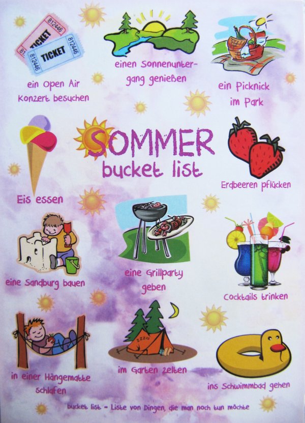 Bucket List Sommer